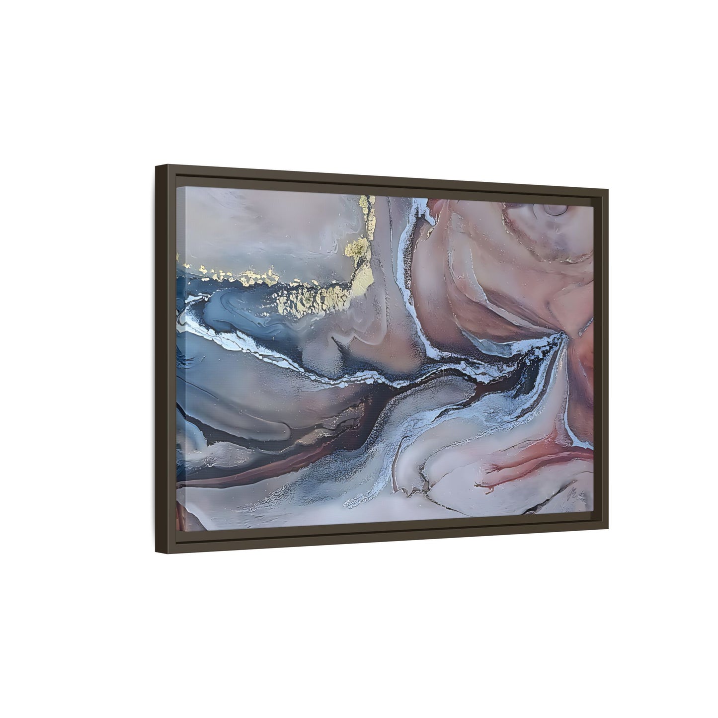 Large Abstract Wall Art Canvas Print Blue Gold Modern Bedroom Living Room Decor
