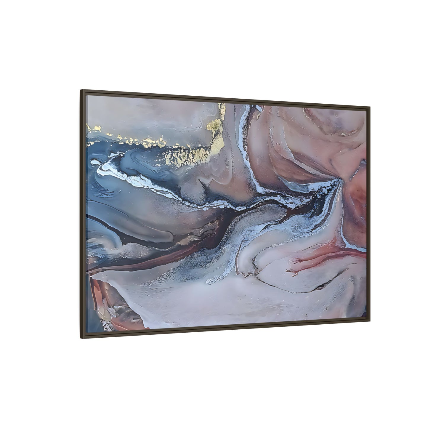 Large Abstract Wall Art Canvas Print Blue Gold Modern Bedroom Living Room Decor