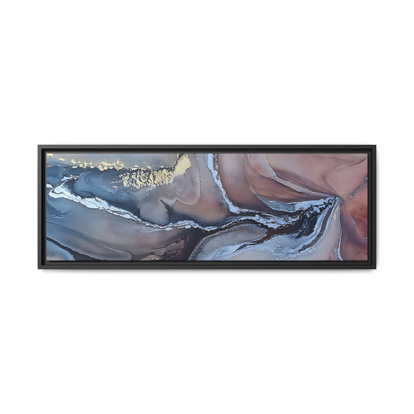 Large Abstract Wall Art Canvas Print Blue Gold Modern Bedroom Living Room Decor