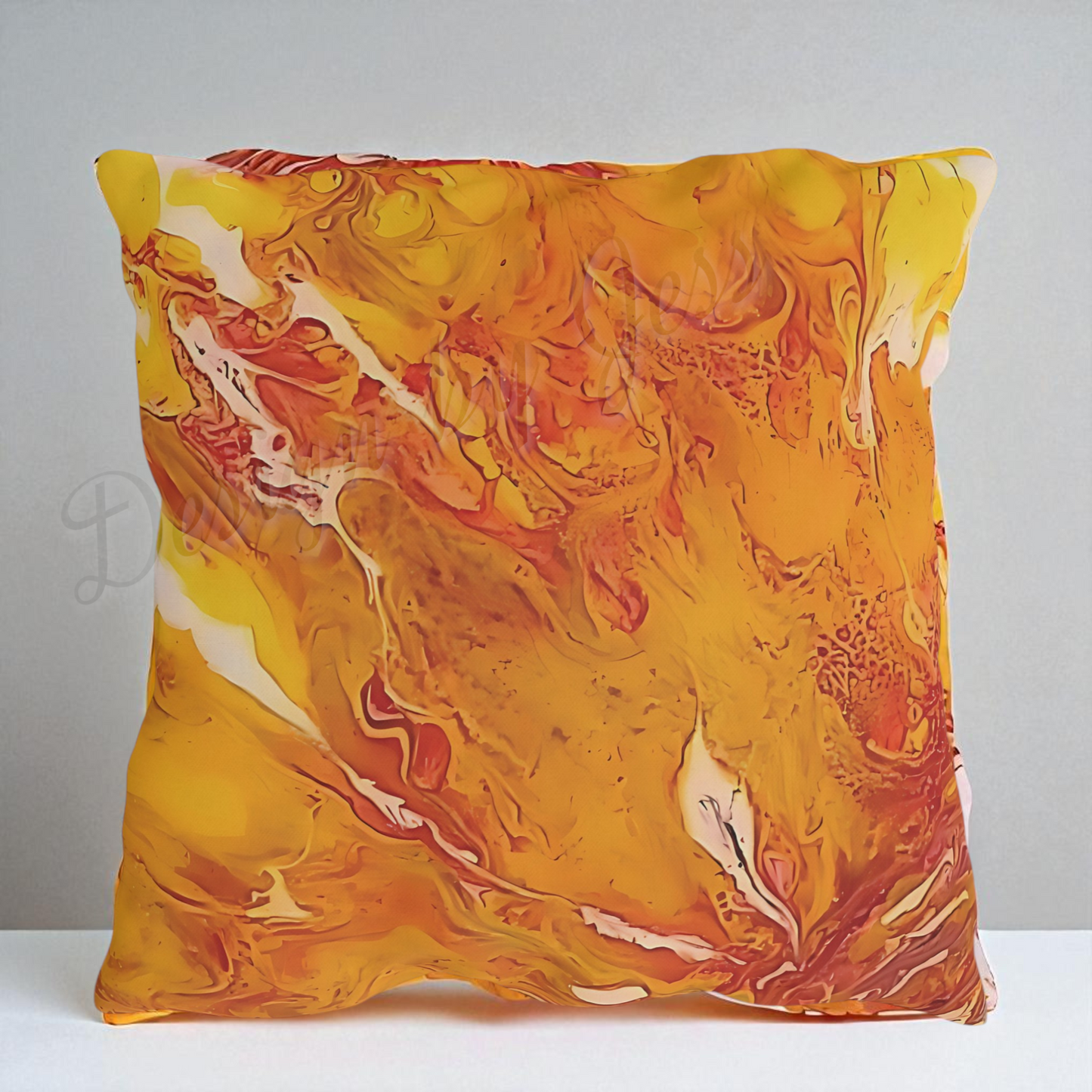 Sunflower Outdoor Pillow – UV Resistant Abstract Patio Cushion