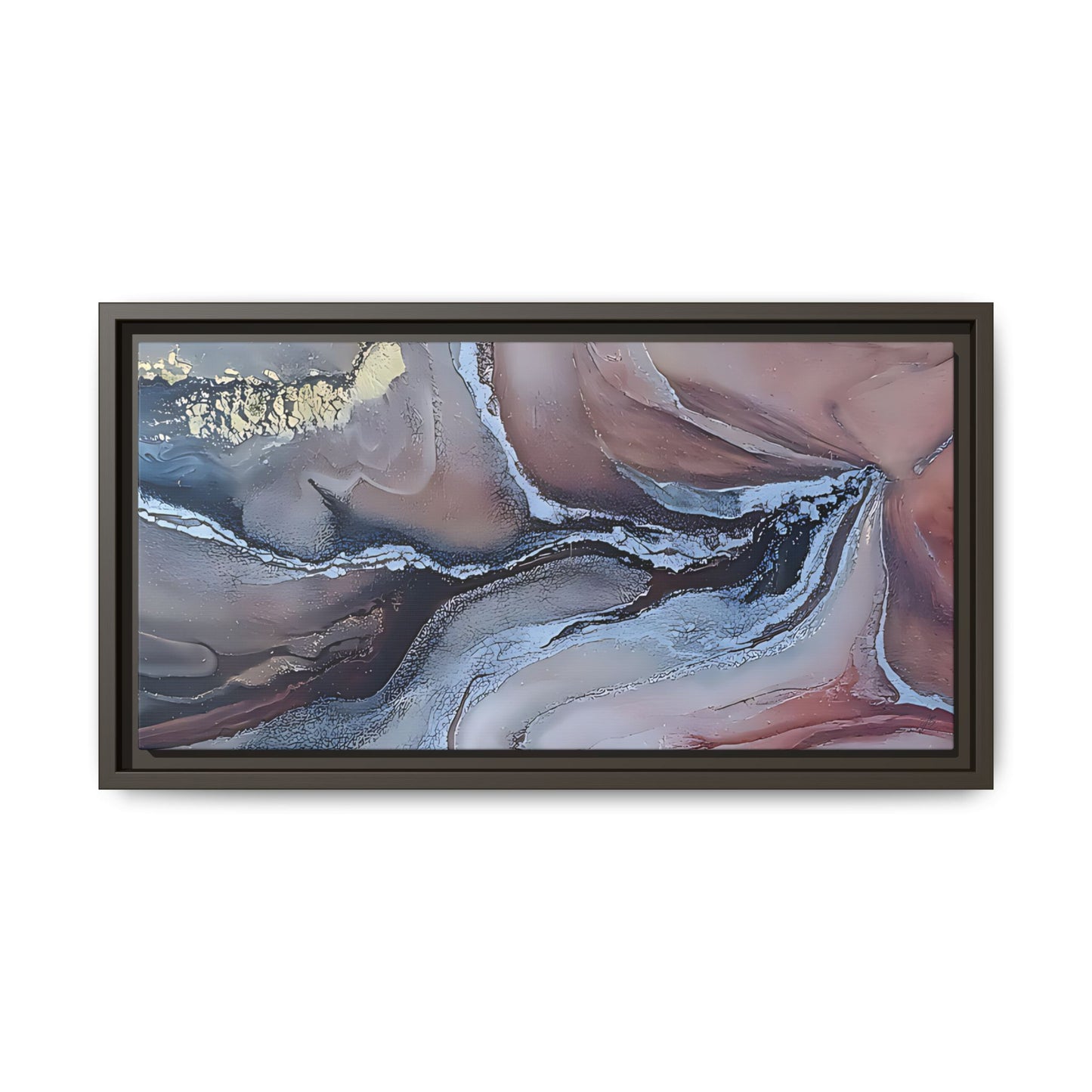 Large Abstract Wall Art Canvas Print Blue Gold Modern Bedroom Living Room Decor
