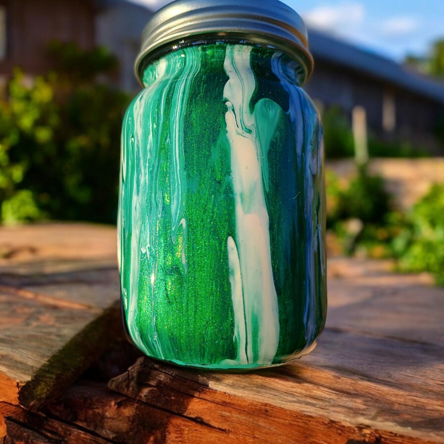 Spice Shaker Glass Salt Shaker Cinnamon Hand Painted Glass Art Custom Kitchen Gifts Unique Mom Gift