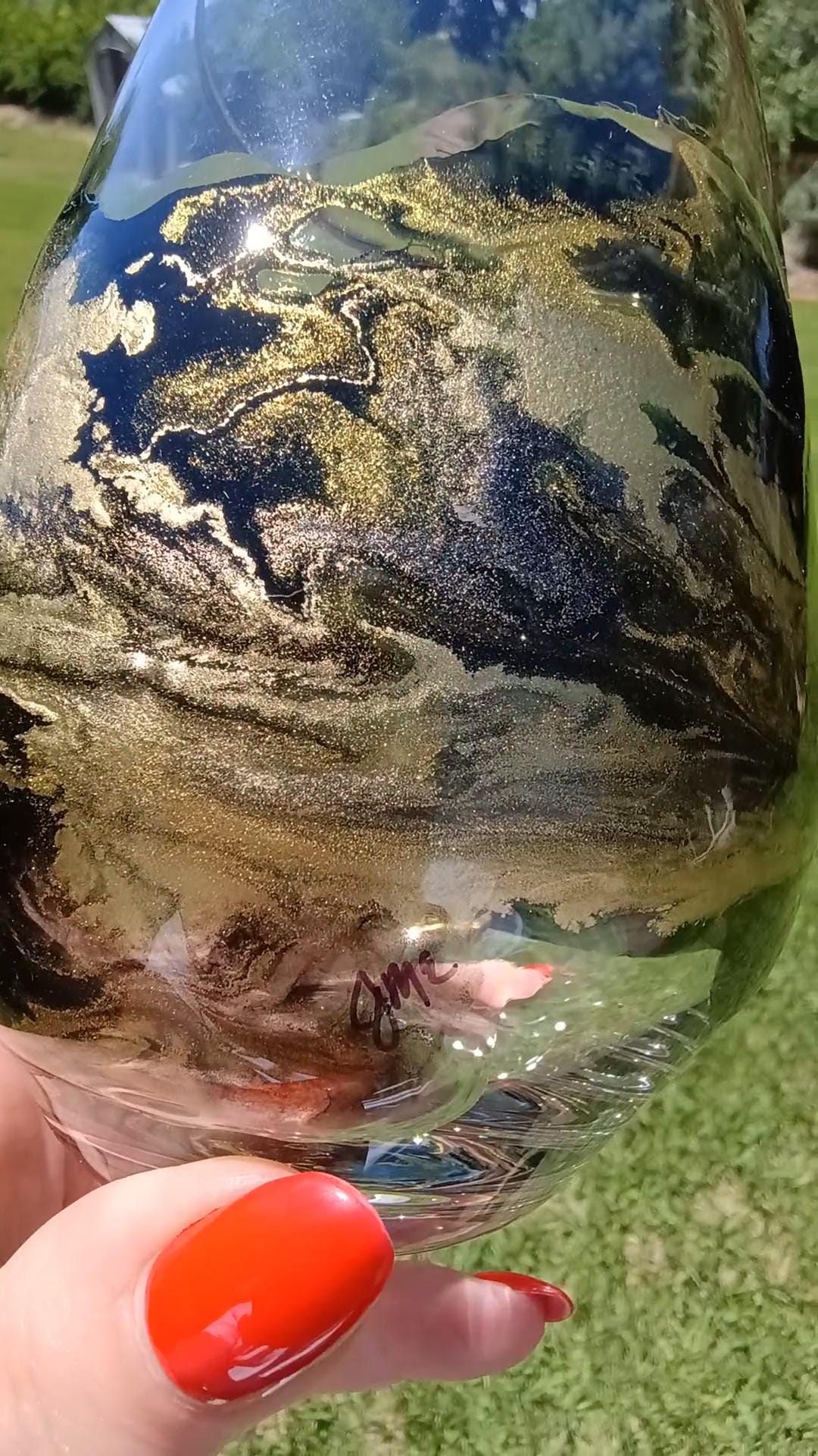 Wine Glasses Set - Custom Handmade Resin Wine Glass - Unique Gift for Wine Lovers