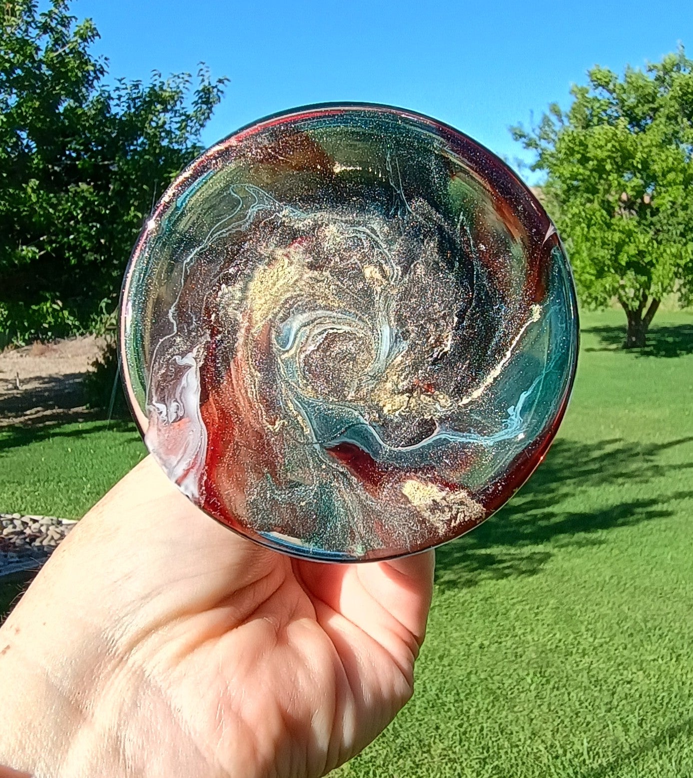 Handmade Resin Art Wine Glass - Custom Abstract Wine Glasses for Gifts Style By Jess