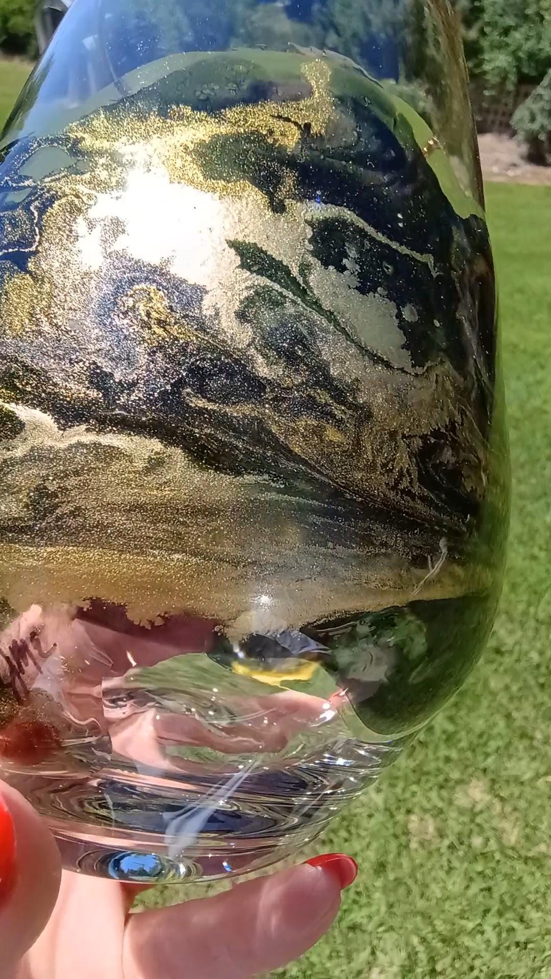 Wine Glasses Set - Custom Handmade Resin Wine Glass - Unique Gift for Wine Lovers