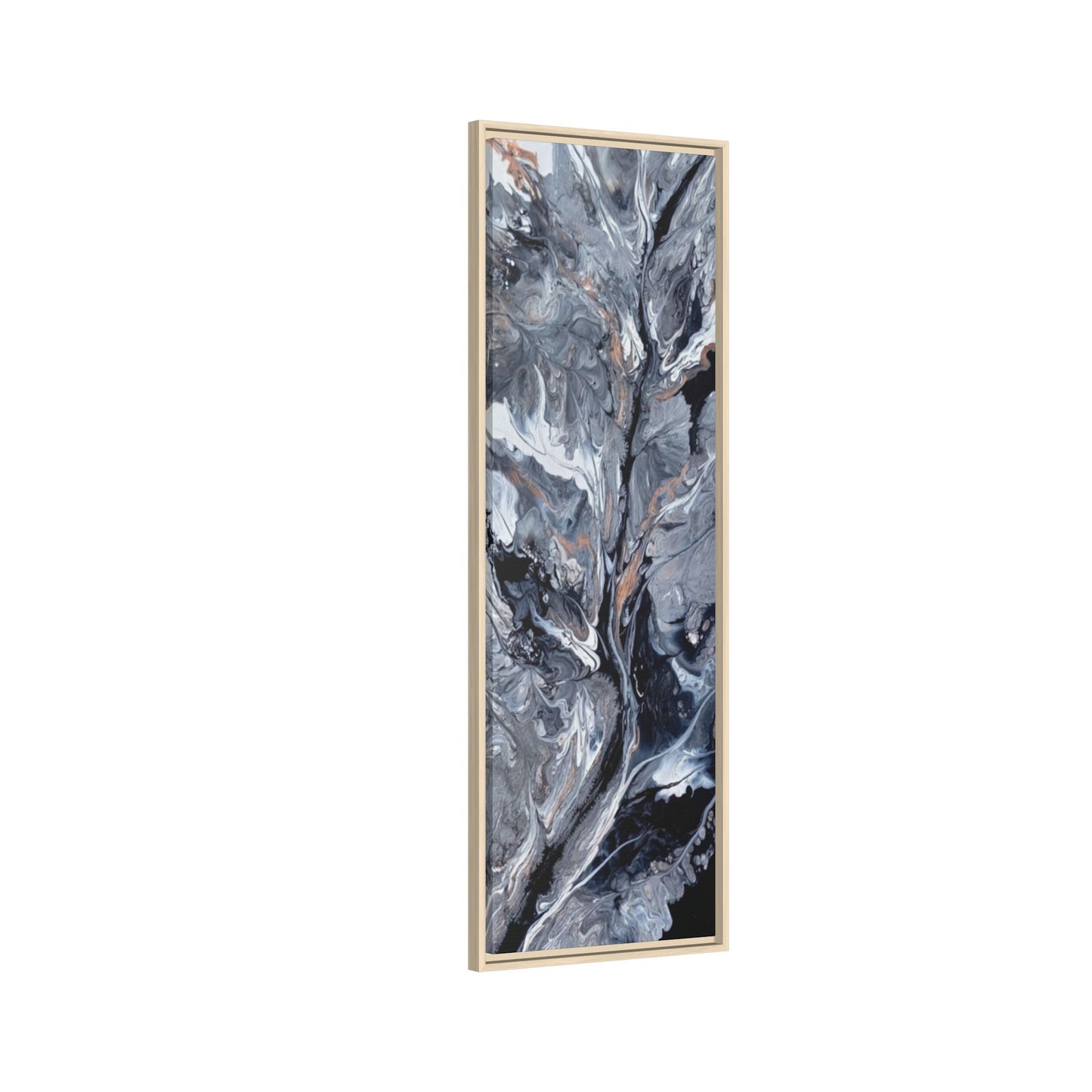 Large Vertical Floating Framed Canvas Print | Abstract Fluid Art | Style By Jess