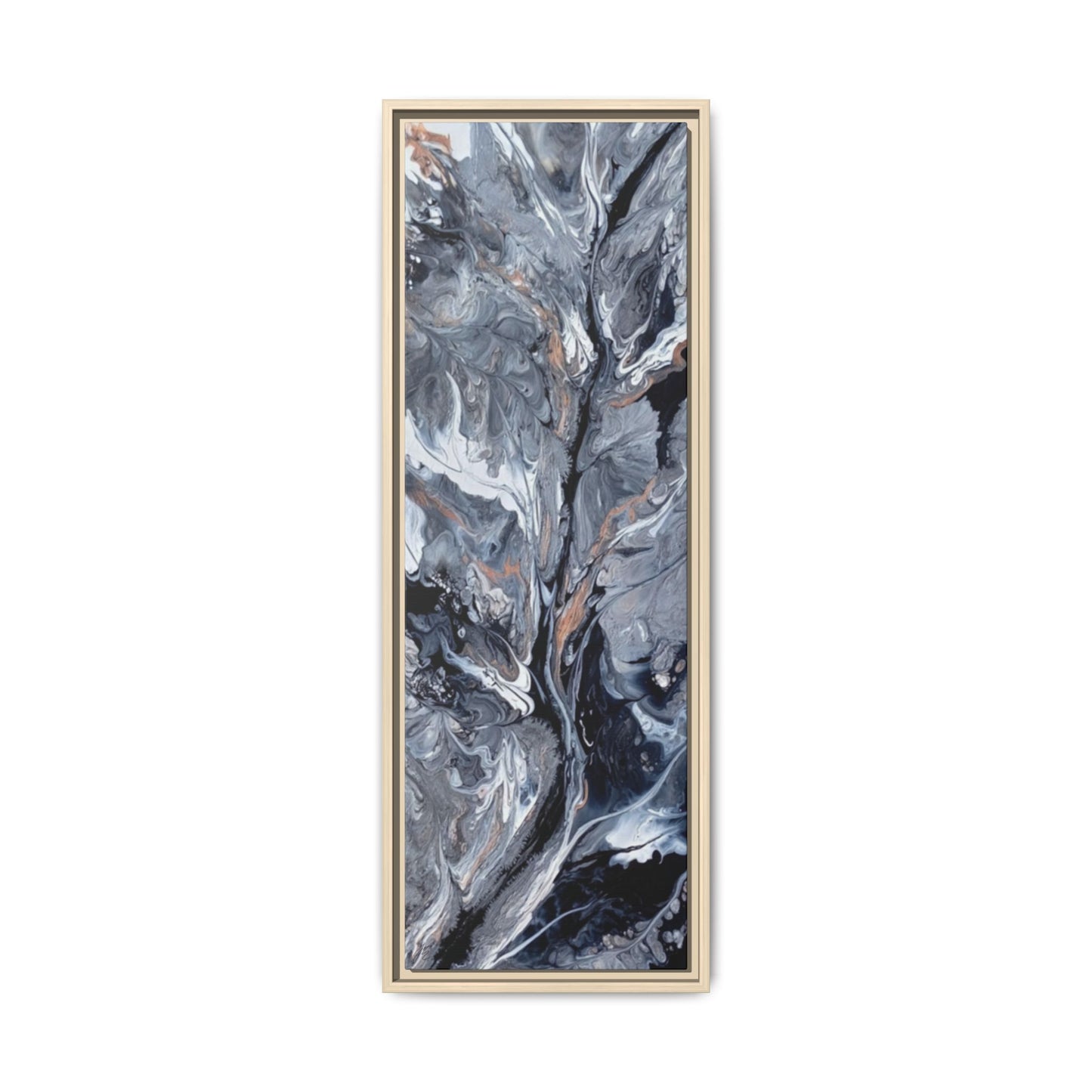 Large Vertical Floating Framed Canvas Print | Abstract Fluid Art | Style By Jess