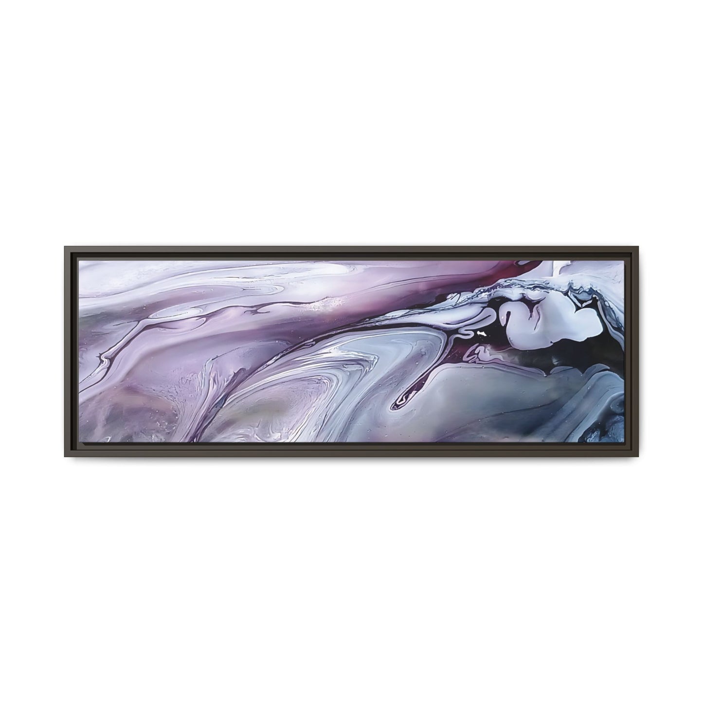 Large Framed Canvas Wall Art – Purple Abstract Resin Ink Print – Modern Minimalist Artwork for Bedroom, Living Room, or Office – Luxury Gift for Art Lovers