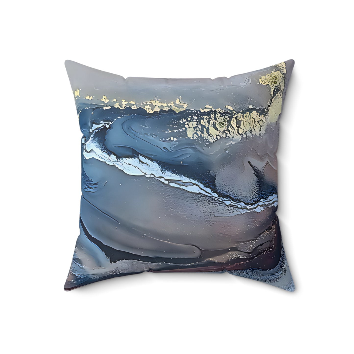 Decorative pillow with abstract design on a white background