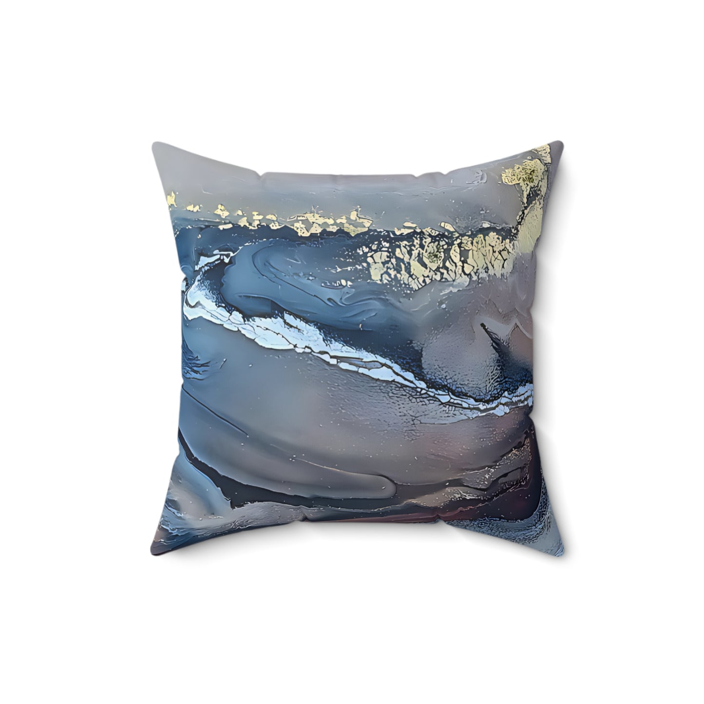 Decorative pillow with abstract design on a white background