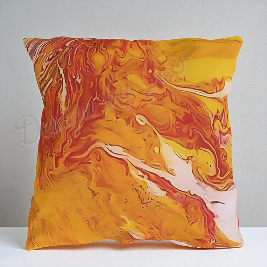 Sunflower Outdoor Pillow – UV Resistant Abstract Patio Cushion