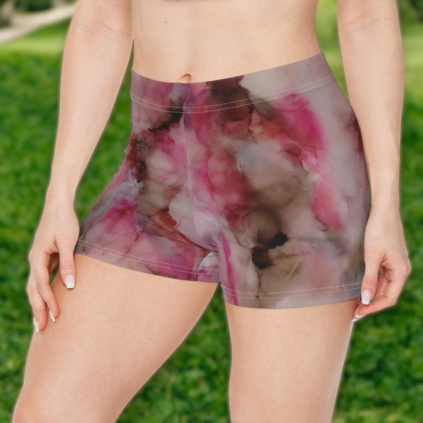 Women's Abstract Art Bike Shorts | Workout & Cycling Shorts | Style By Jess Original Print | XS–2XL