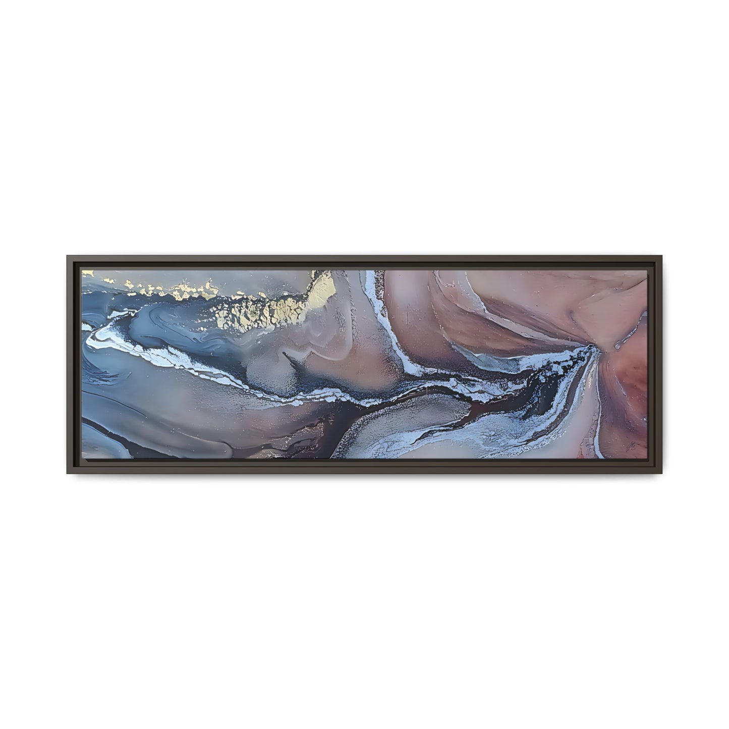 Large Abstract Wall Art Canvas Print Blue Gold Modern Bedroom Living Room Decor