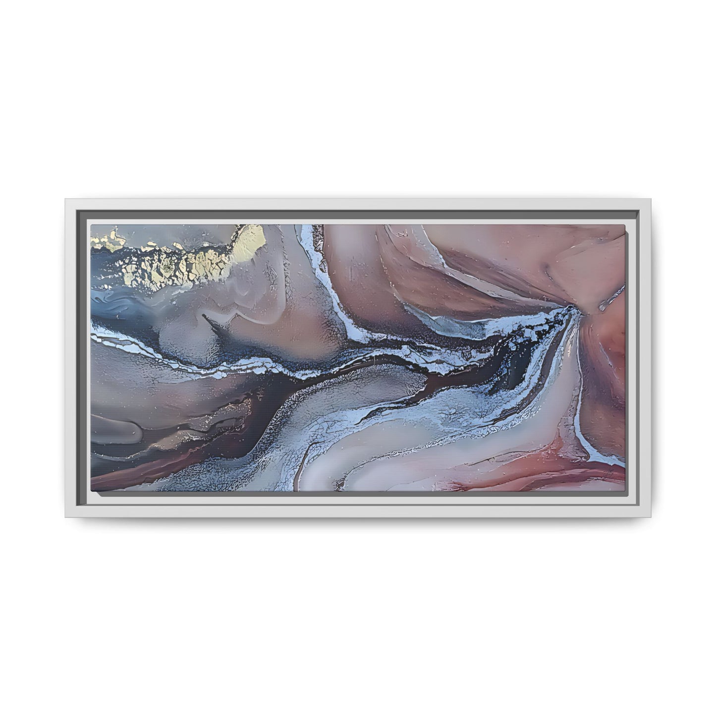 Large Abstract Wall Art Canvas Print Blue Gold Modern Bedroom Living Room Decor