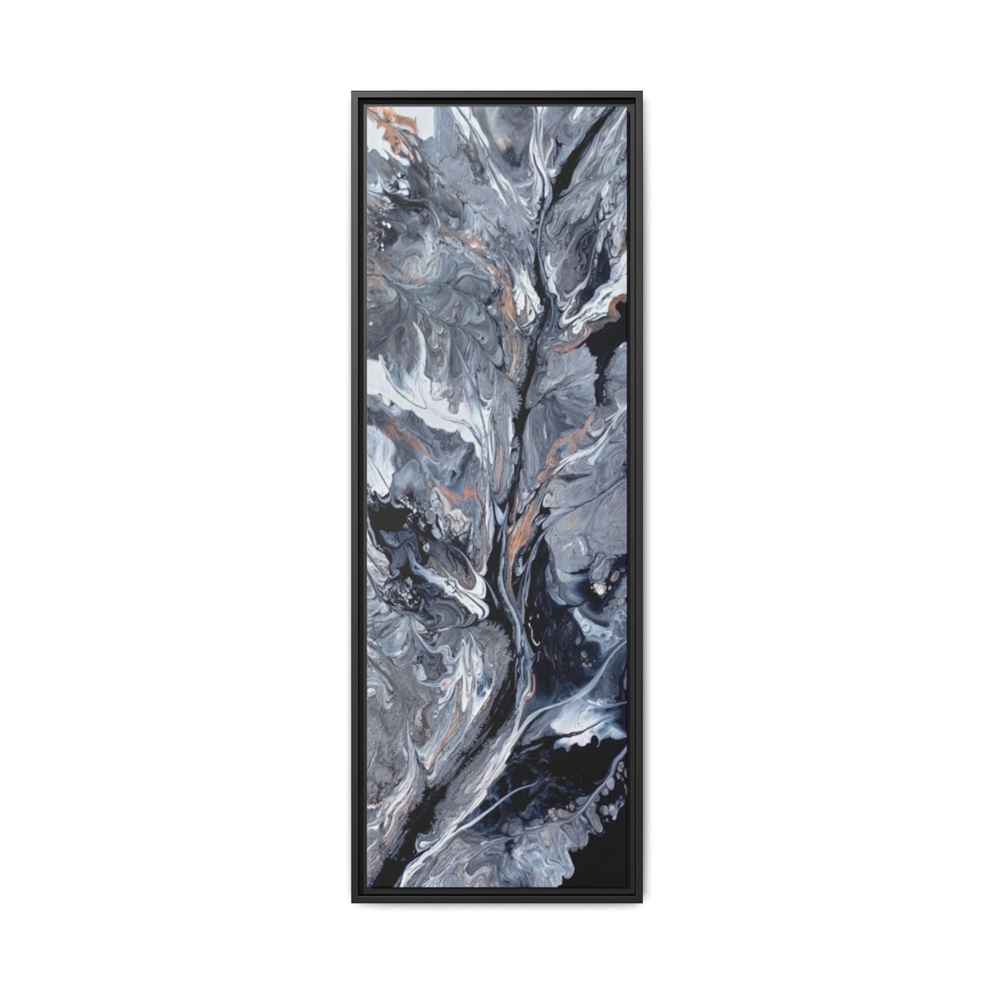Large Vertical Floating Framed Canvas Print | Abstract Fluid Art | Style By Jess