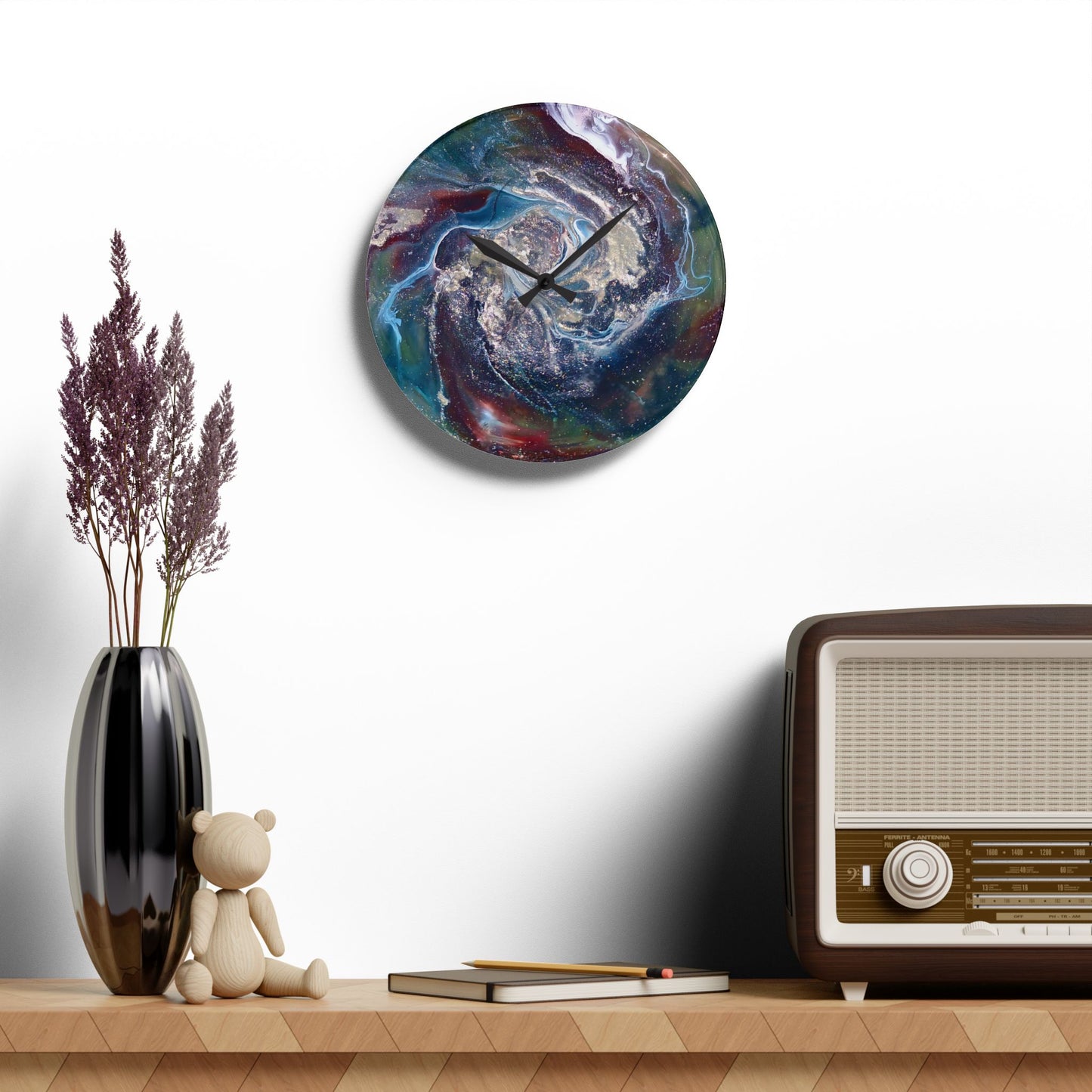 Abstract Acrylic Wall Clock | Original Art | Unique Gift | Style By Jess