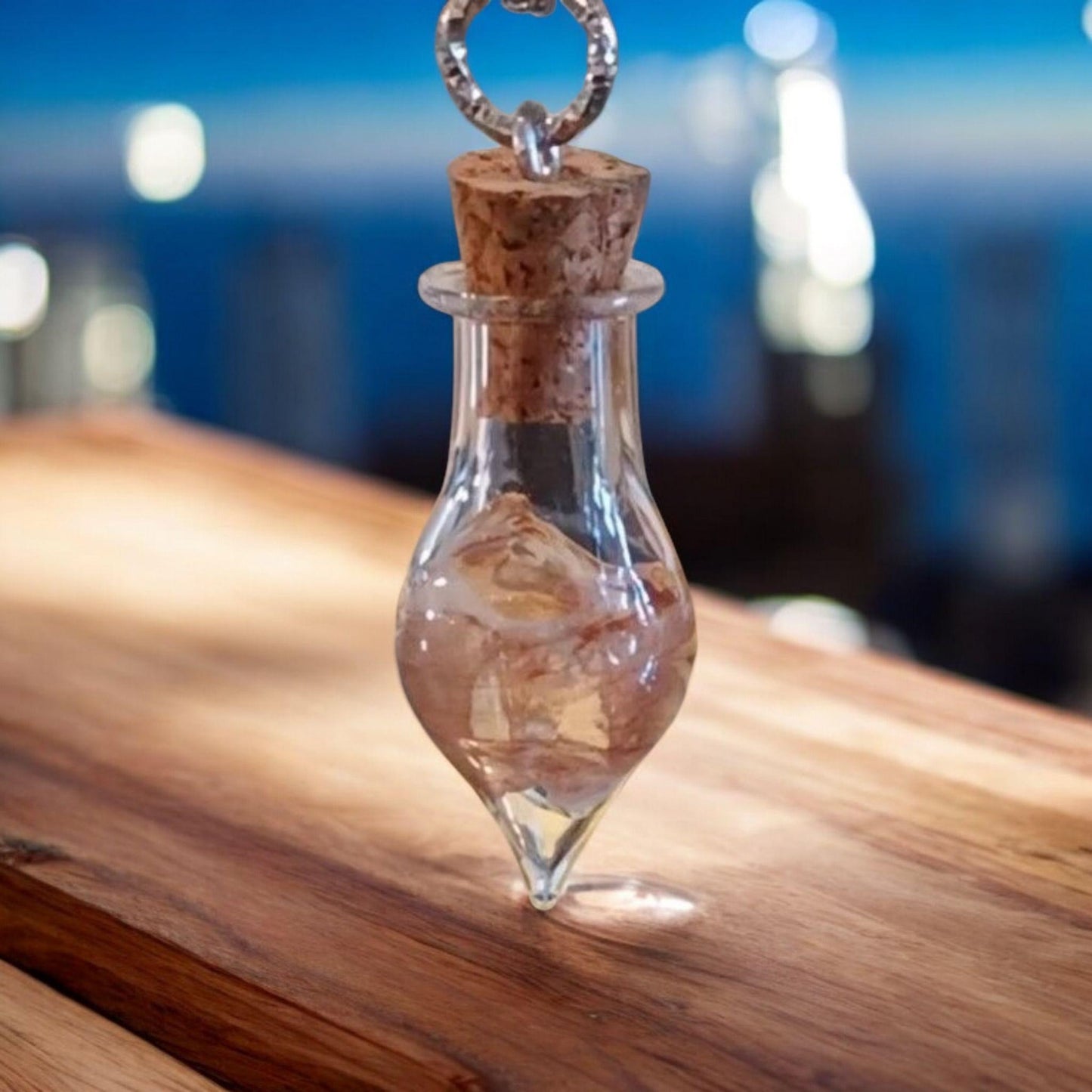 Glass Teardrop Keepsake Necklace - Memorial Cremation Jewelry for Ashes | Personalized Urn Pendant Gift