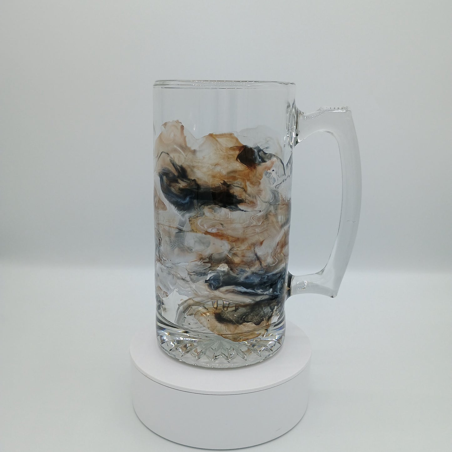 Handmade Resin Art Beer Mug 25oz - Unique Gift for Dad & Beer Lovers