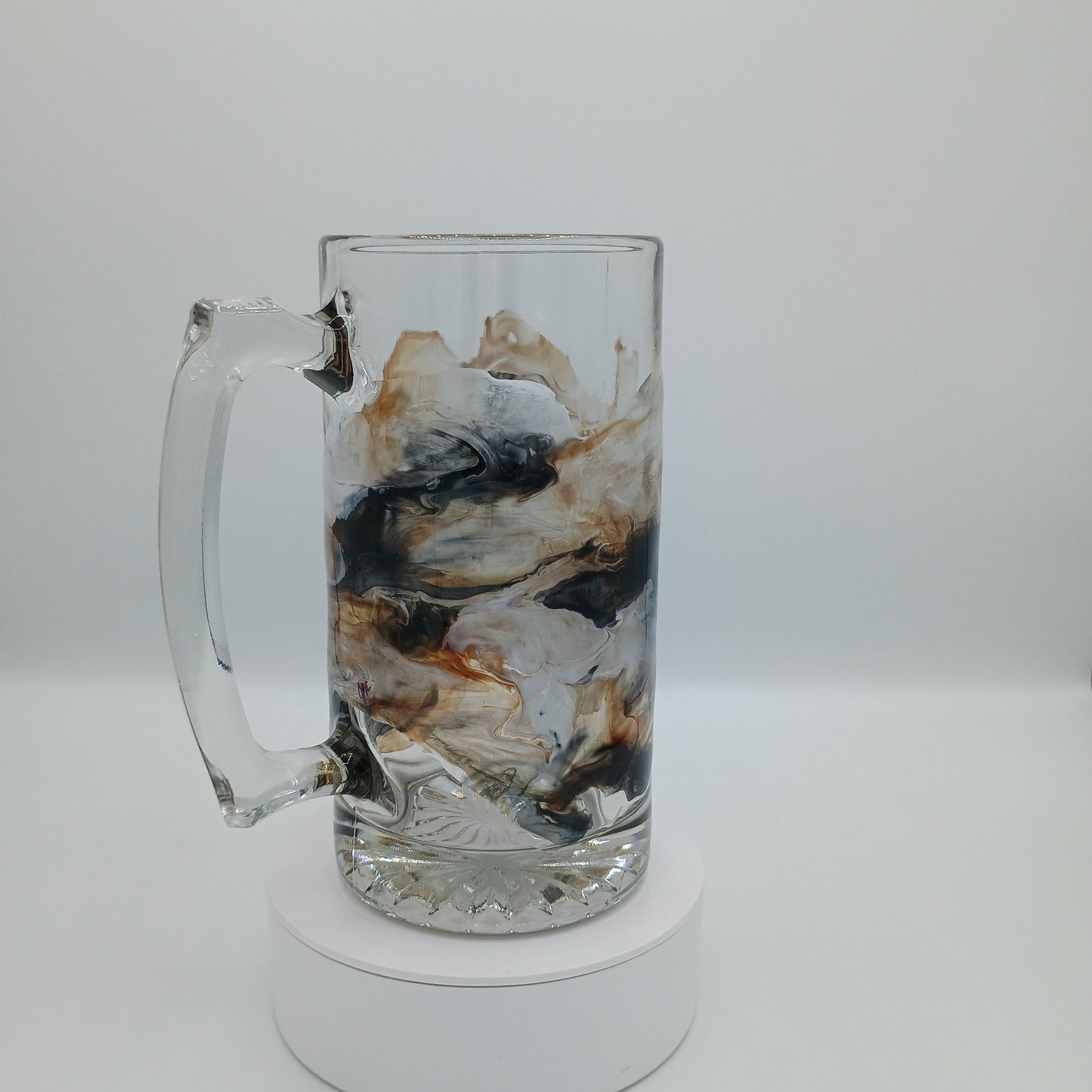 Handmade Resin Art Beer Mug 25oz - Unique Gift for Dad & Beer Lovers