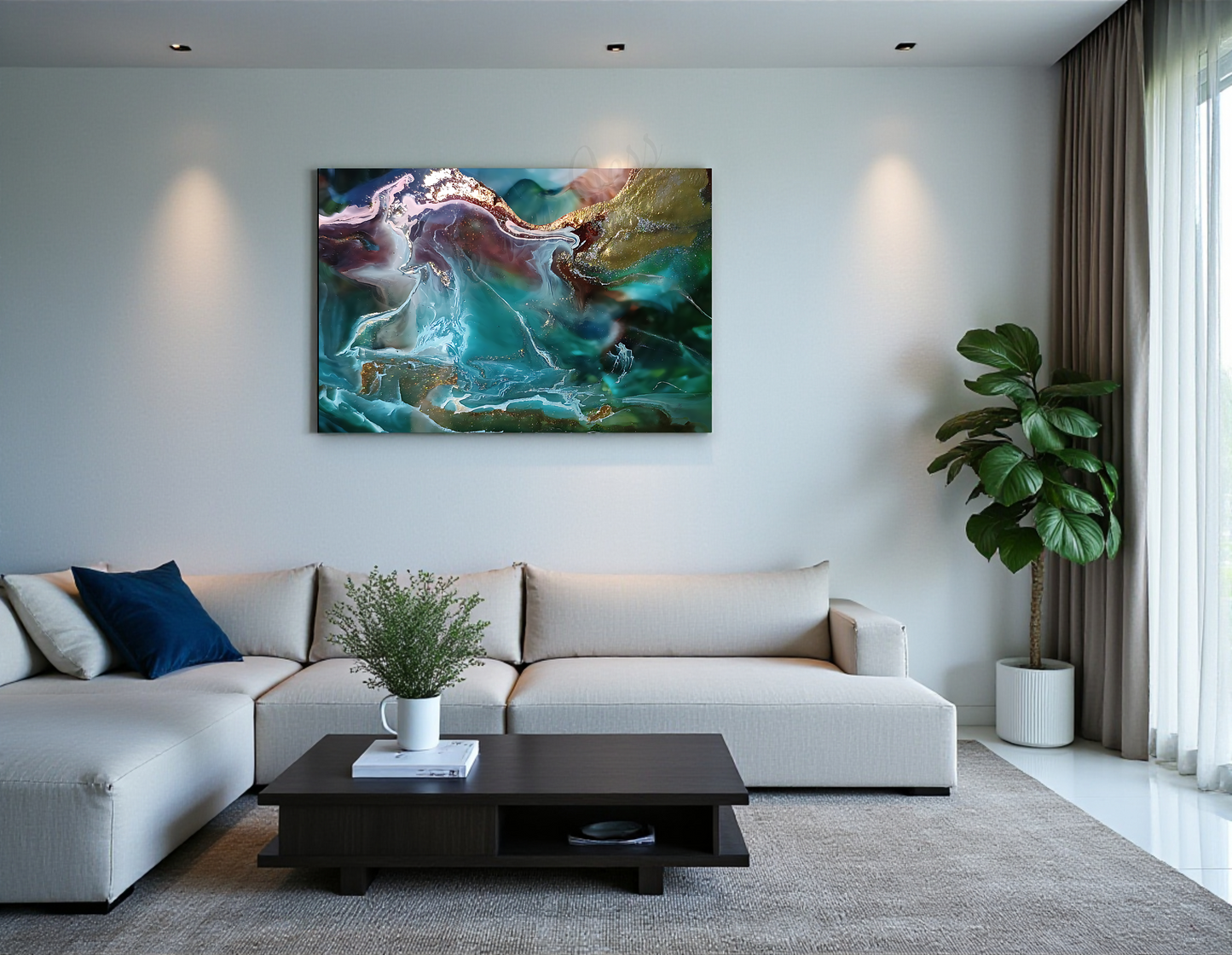 Abstract Metal Wall Art Print - Modern Boho Home Decor | Free Shipping