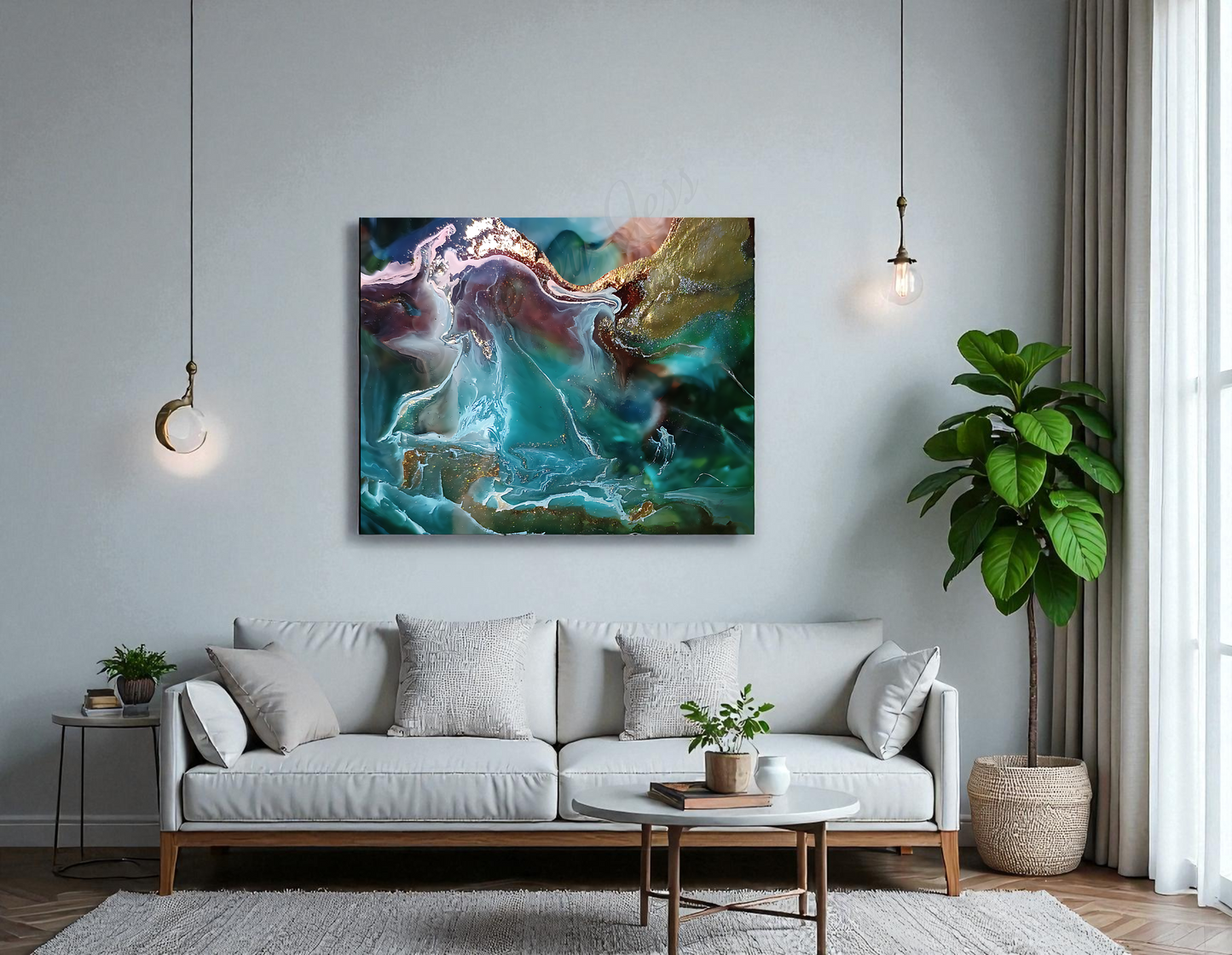 Abstract Metal Wall Art Print - Modern Boho Home Decor | Free Shipping