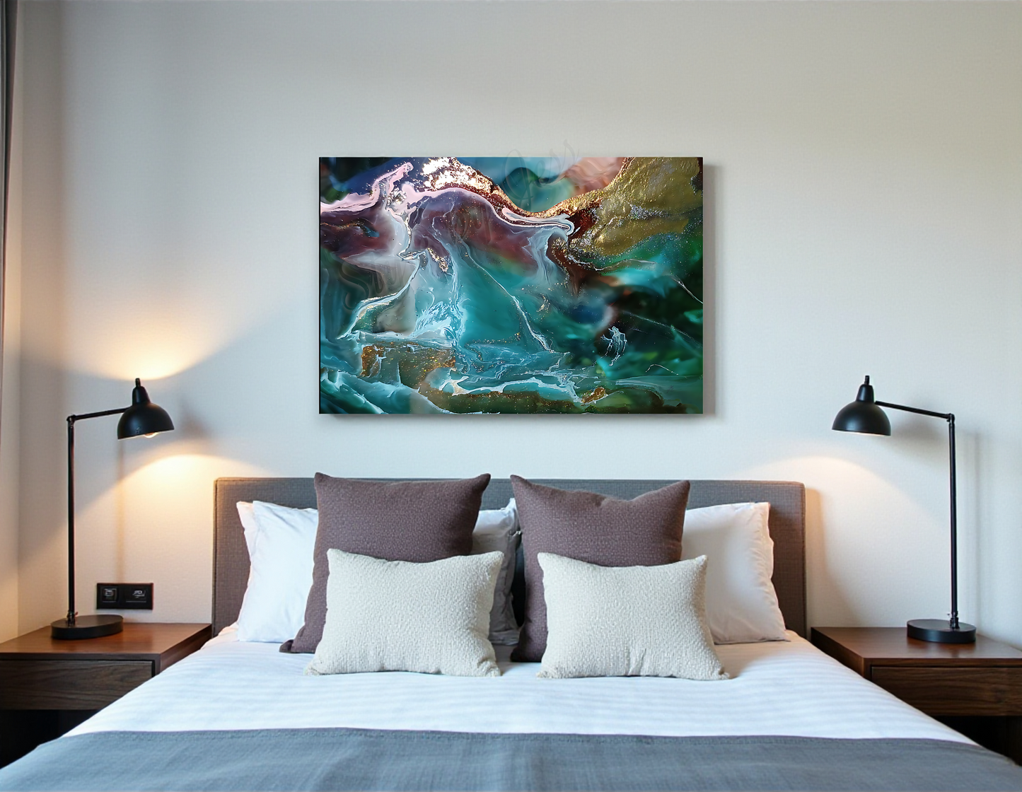 Abstract Metal Wall Art Print - Modern Boho Home Decor | Free Shipping