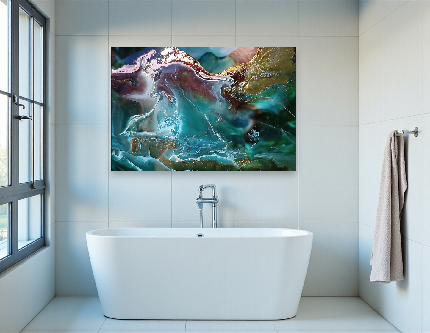 Abstract Metal Wall Art Print - Modern Boho Home Decor | Free Shipping