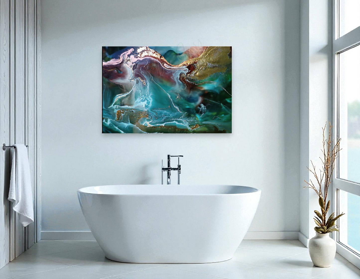 Abstract Metal Wall Art Print - Modern Boho Home Decor | Free Shipping