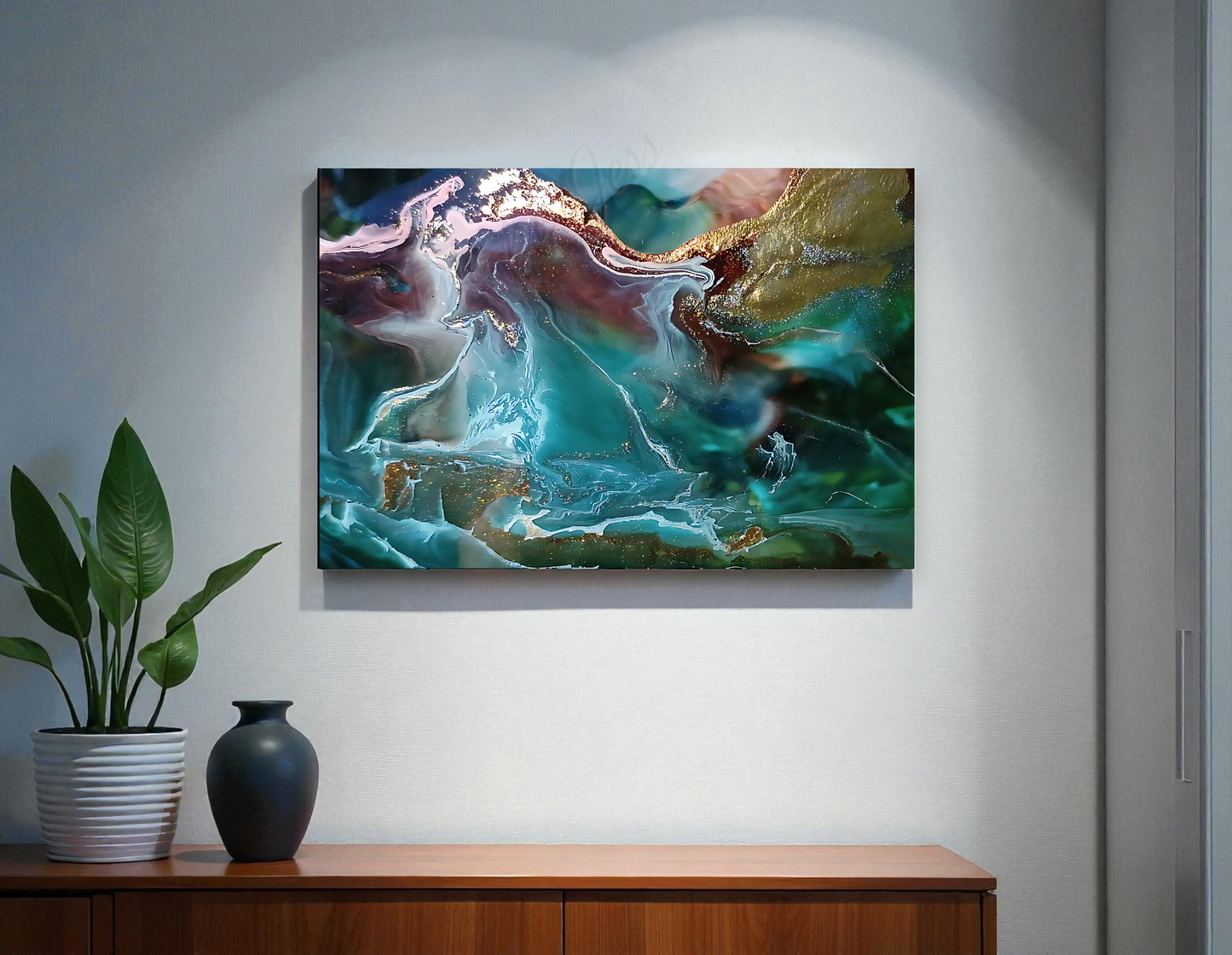 Abstract Metal Wall Art Print - Modern Boho Home Decor | Free Shipping