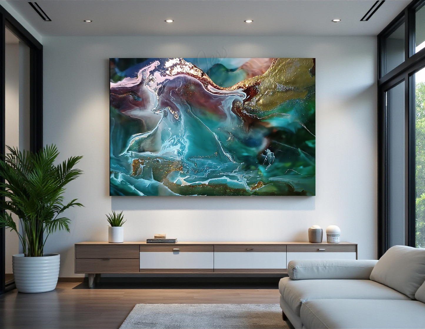 Abstract Metal Wall Art Print - Modern Boho Home Decor | Free Shipping