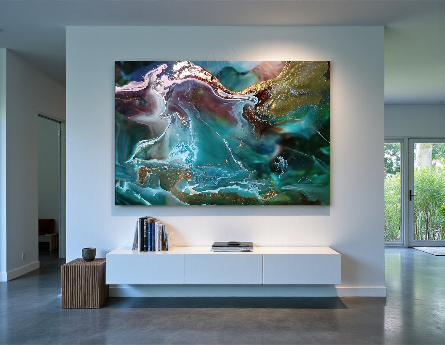 Abstract Metal Wall Art Print - Modern Boho Home Decor | Free Shipping