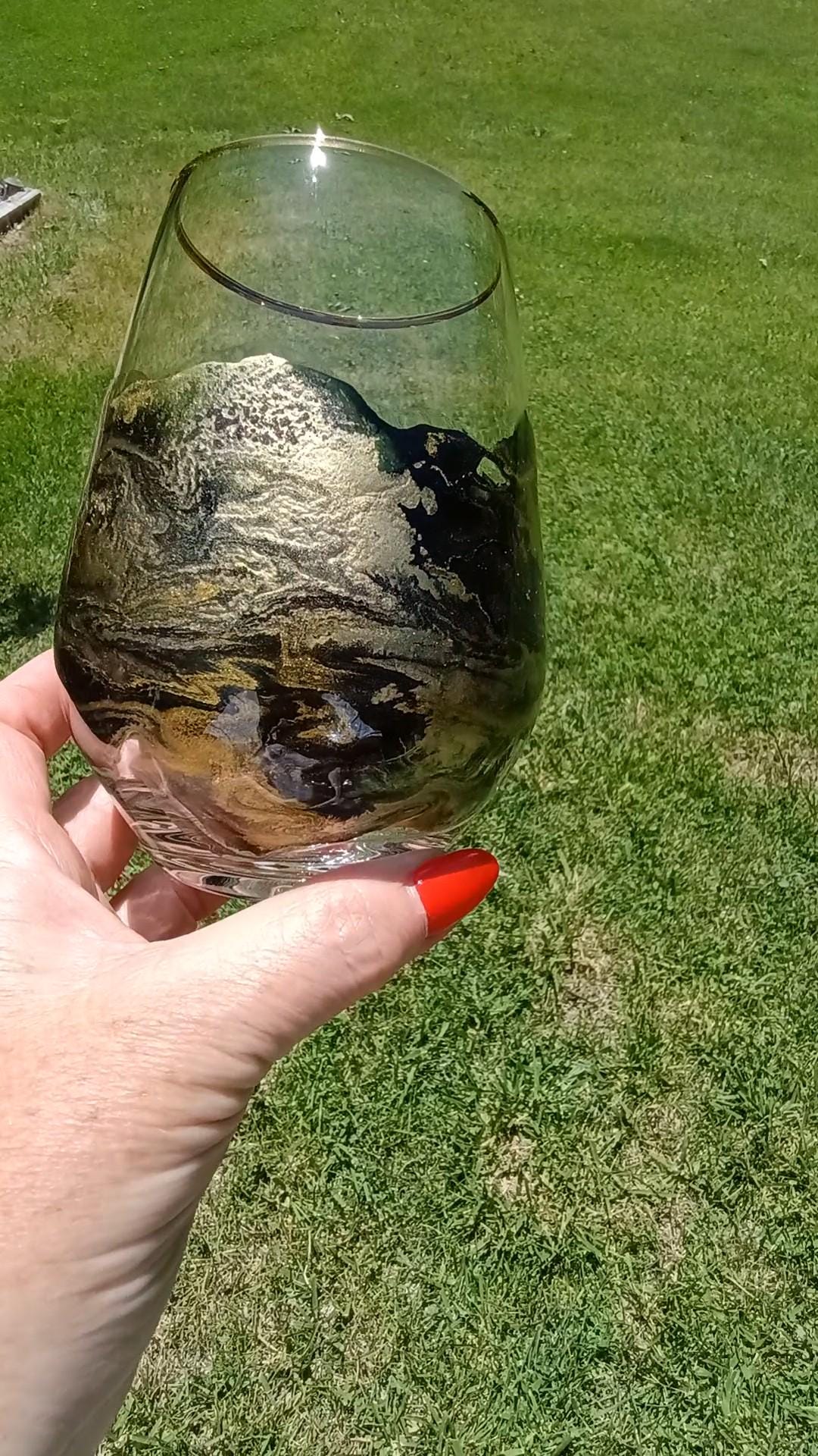 Wine Glasses Set - Custom Handmade Resin Wine Glass - Unique Gift for Wine Lovers