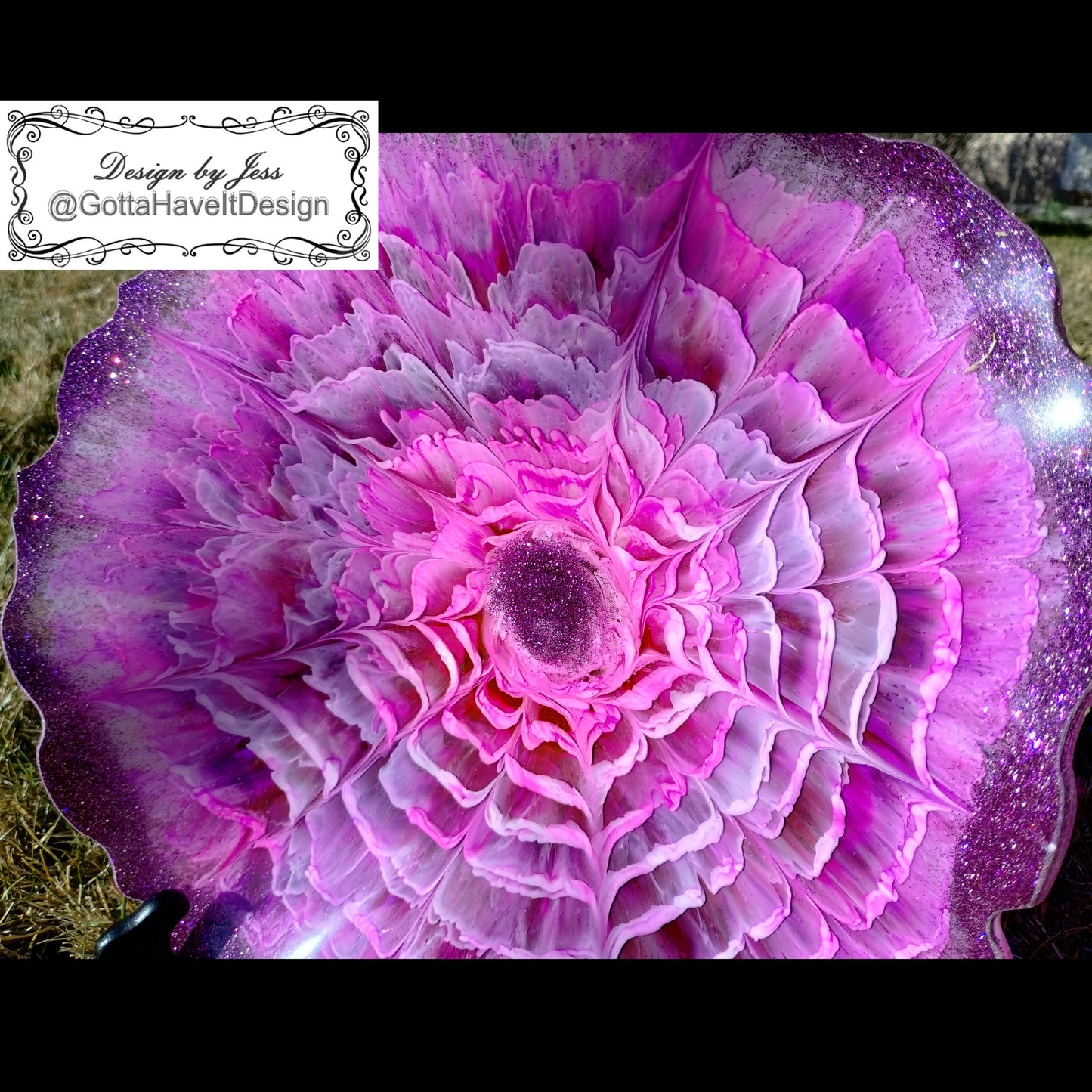Purple Resin Flower Bowl Handmade Bloom Design Decorative Centerpiece Fruit Bowl Kitchen Decor Gift for Mom Wedding Housewarming