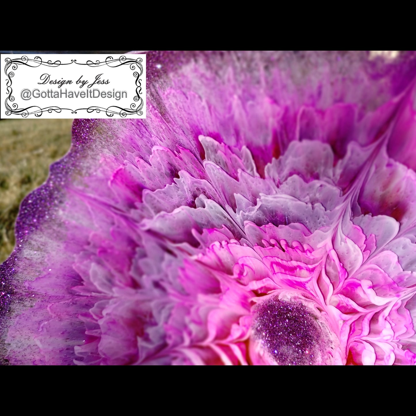 Purple Resin Flower Bowl Handmade Bloom Design Decorative Centerpiece Fruit Bowl Kitchen Decor Gift for Mom Wedding Housewarming