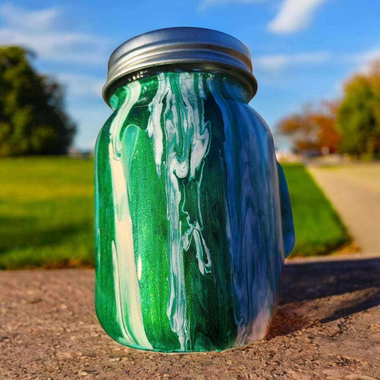 Spice Shaker Glass Salt Shaker Cinnamon Hand Painted Glass Art Custom Kitchen Gifts Unique Mom Gift