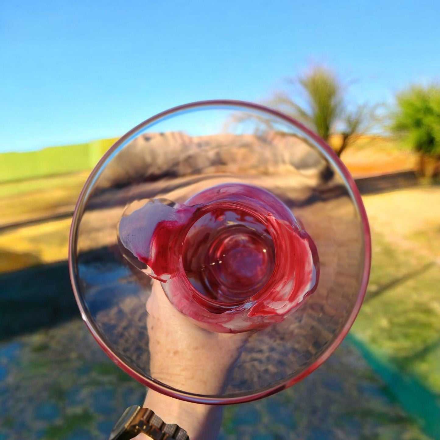 Red Abstract Art Glass Vase | Handmade Resin Centerpiece | Anniversary & Gift for Her