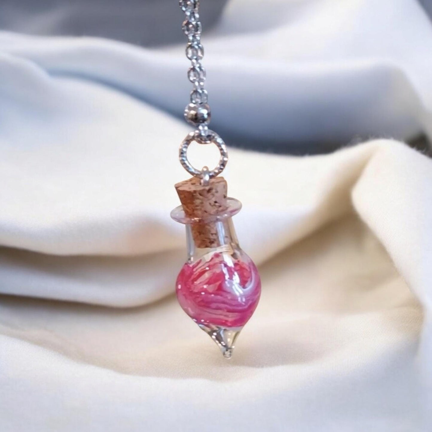 Glass Teardrop Keepsake Necklace - Memorial Cremation Jewelry for Ashes | Personalized Urn Pendant Gift