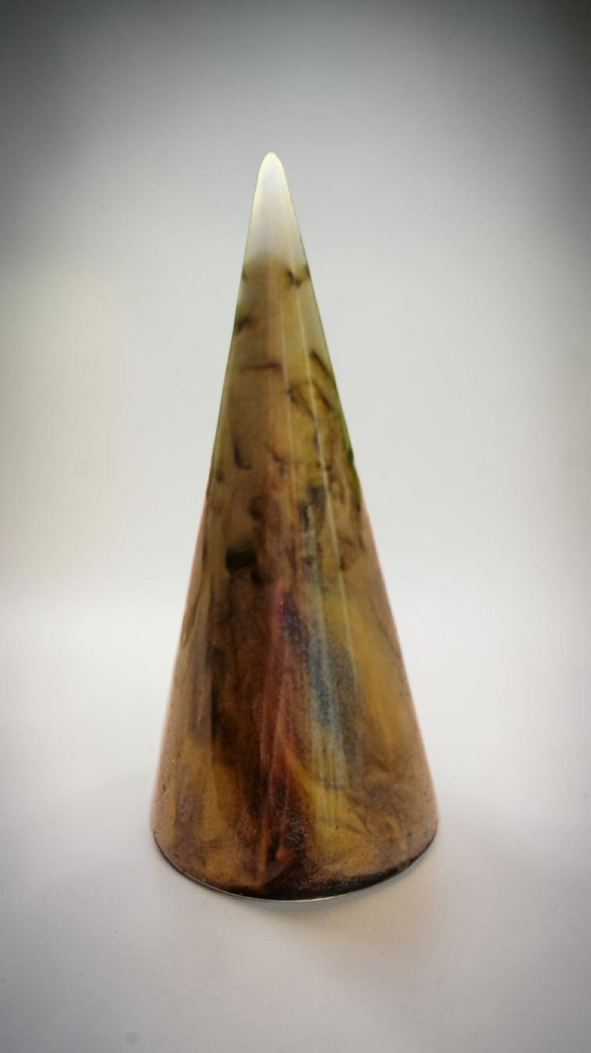 Resin Ring Holder Cone | Handmade Black Gold Jewelry Dish | Custom Ring Dish | Vanity Decor Gift