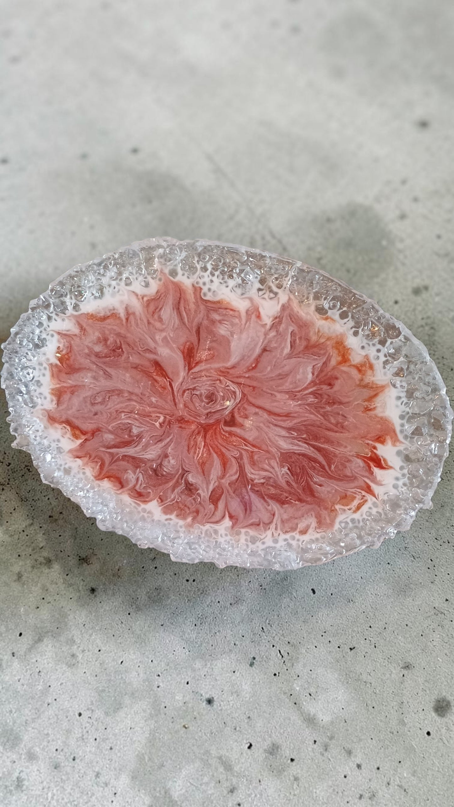 Resin Charcuterie Board | Oversized 18"×13" Rose Floral Art Serving Platter | Handmade Home Decor