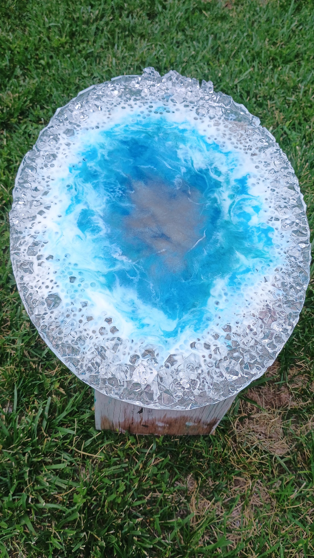 Resin Charcuterie Board | Oversized 20x14 Ocean Art Serving Platter | Handmade Home Decor
