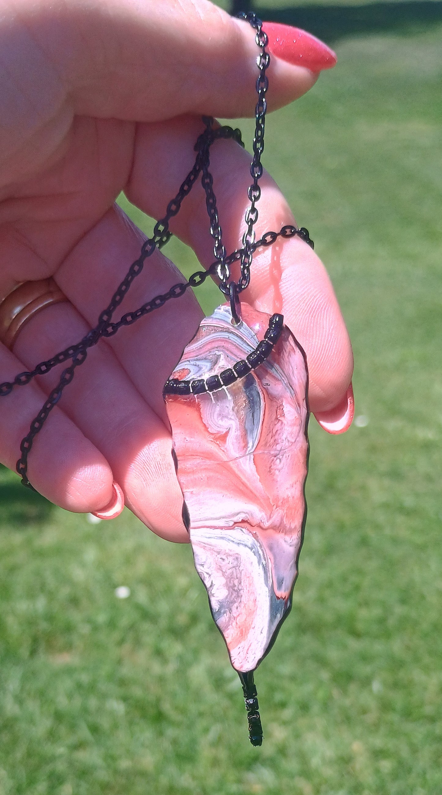 Resin Earring & Pendant Necklace Set | Handmade Boho Jewelry | Earth Tone Marble | Gift for Her