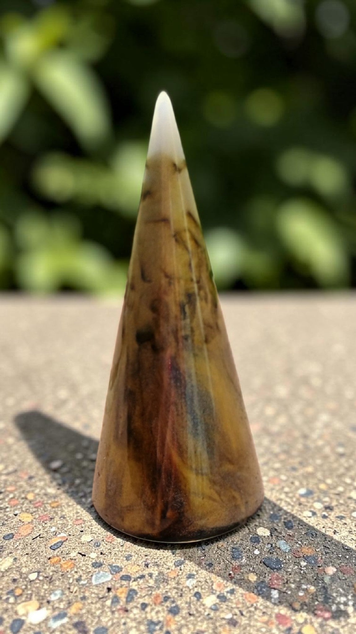 Resin Ring Holder Cone | Handmade Black Gold Jewelry Dish | Custom Ring Dish | Vanity Decor Gift