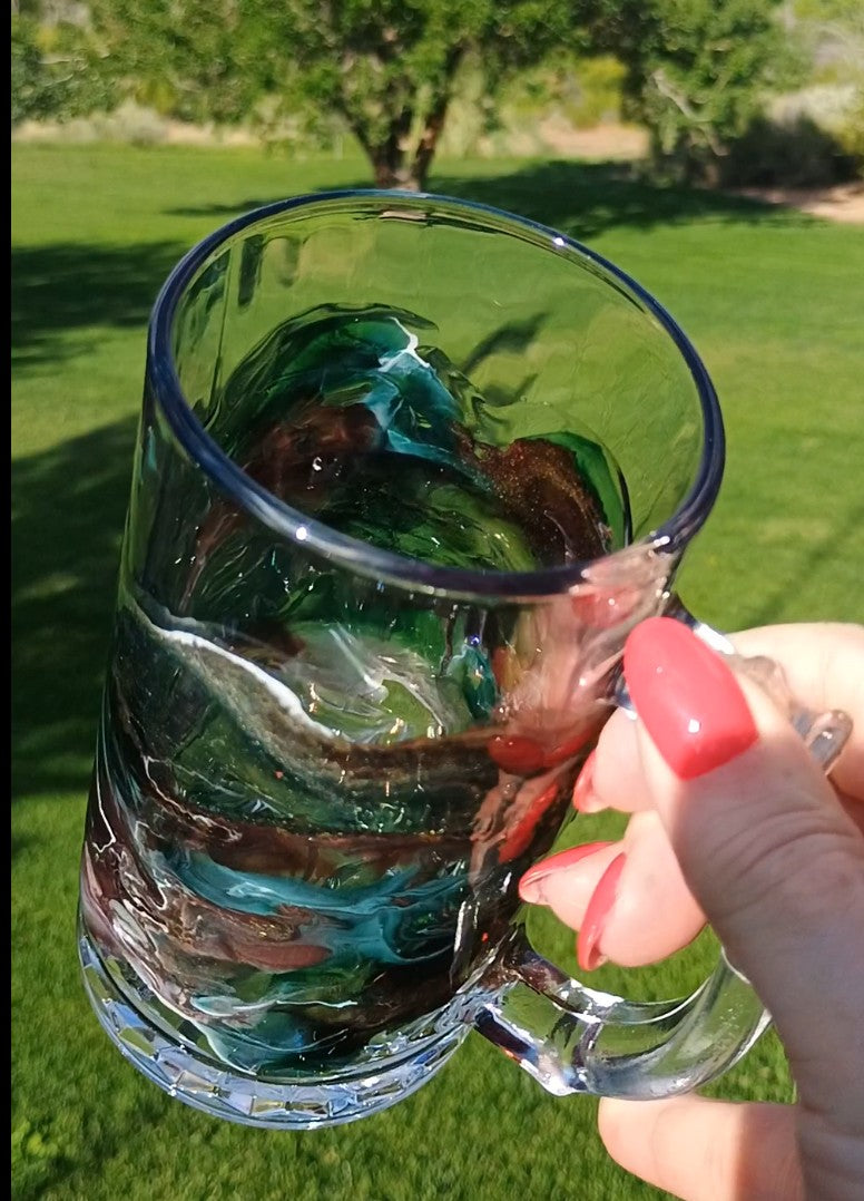Custom Handmade Resin Beer Mug | Unique Groomsman Gift