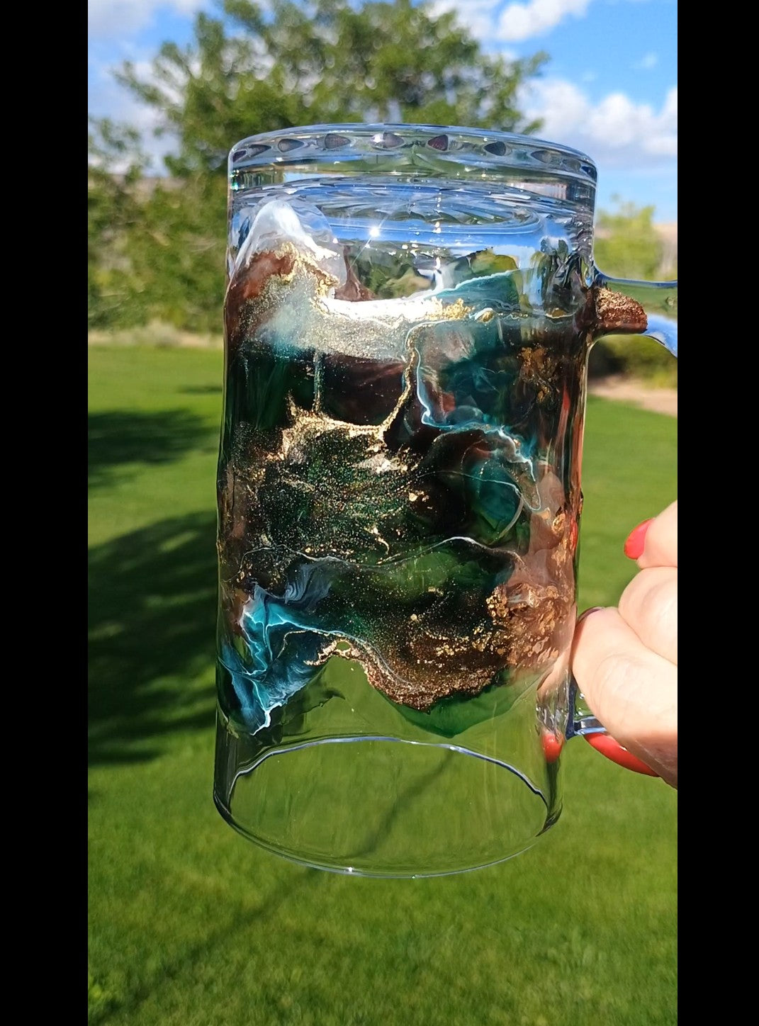 Custom Handmade Resin Beer Mug | Unique Groomsman Gift