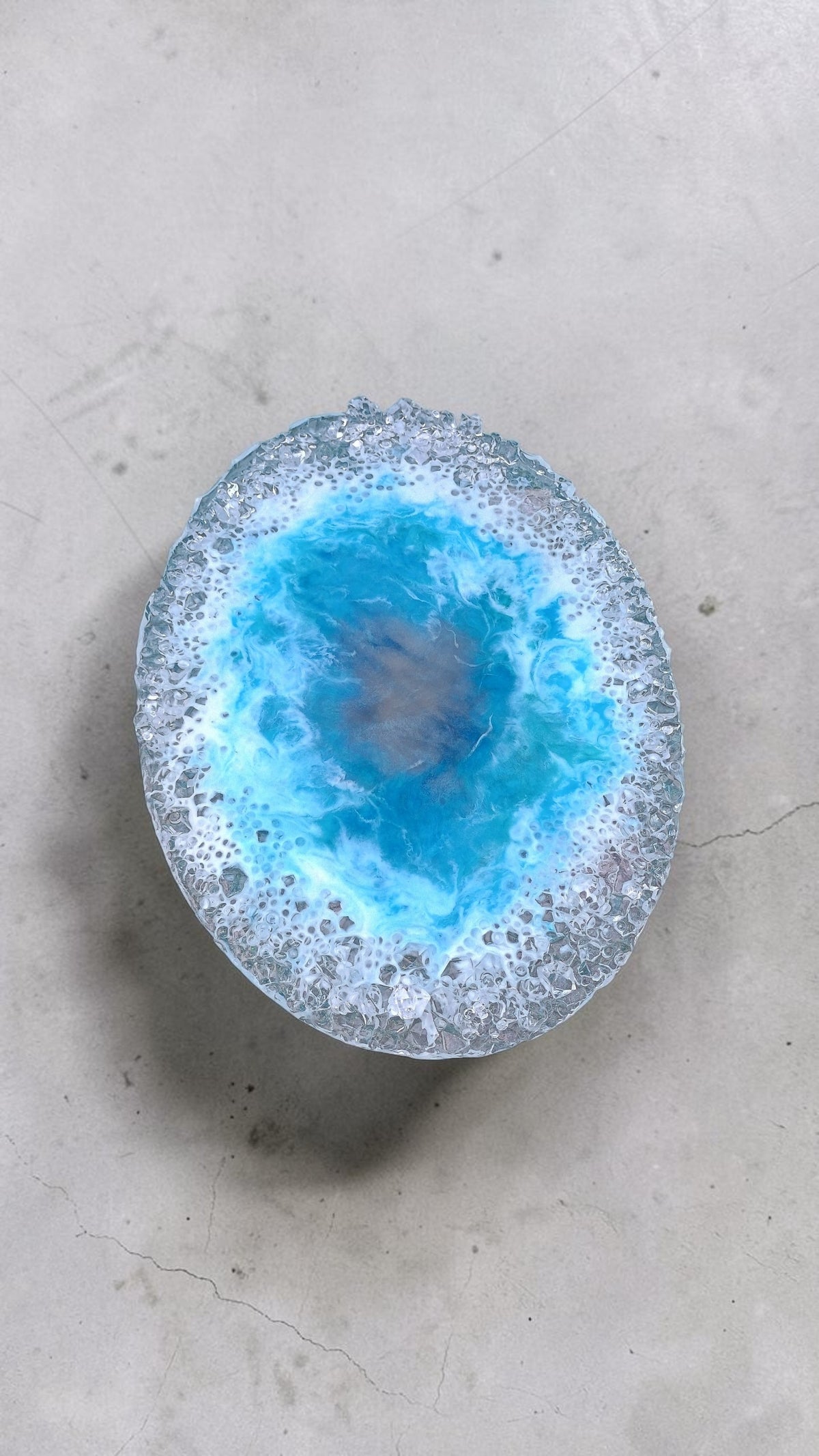 Resin Charcuterie Board | Oversized 20x14 Ocean Art Serving Platter | Handmade Home Decor